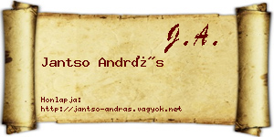 Jantso András névjegykártya